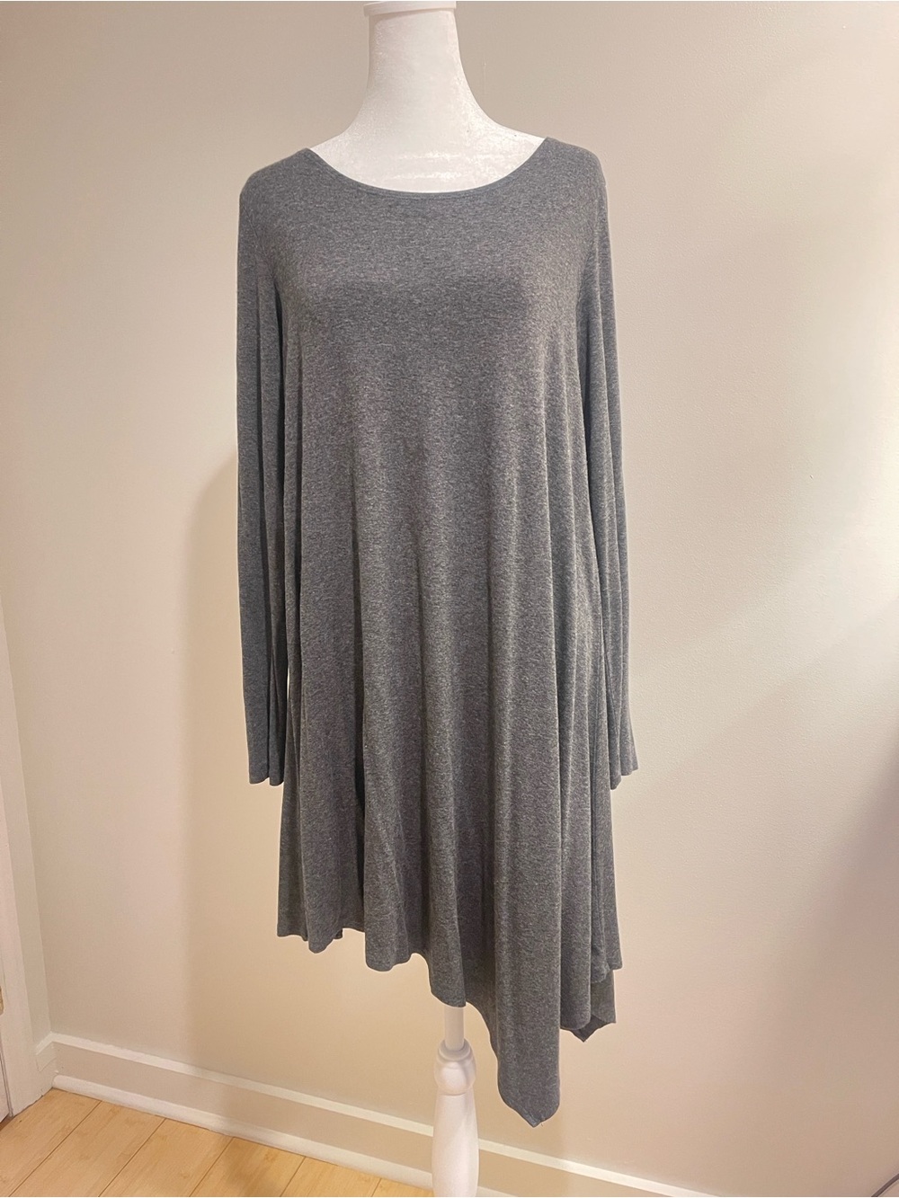 Karen Kane Grey Asymmetrical Swing Dress